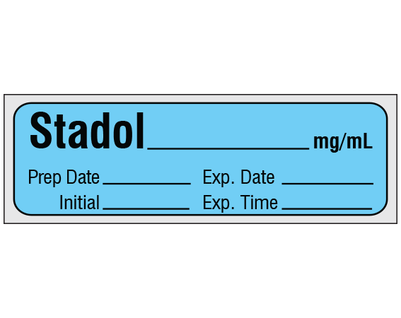 SA-2410-EXP-PRE Anesthesia Drug Labels for Syringe Identification - Precut Form