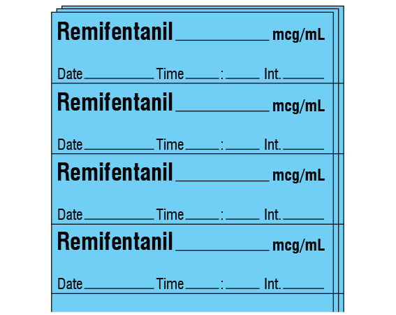 SA-2411-DTI-PK Anesthesia Drug Labels for Syringe Identification - Pack Form