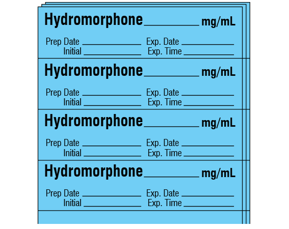 SA-2416-EXP-PK Anesthesia Drug Labels for Syringe Identification - Pack Form