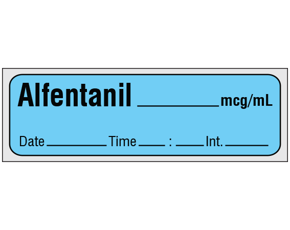 SA-2417-DTI-PRE Anesthesia Drug Labels for Syringe Identification - Precut Form