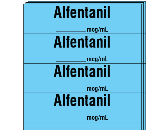 SA-2417-PK Anesthesia Drug Labels for Syringe Identification - Pack Form