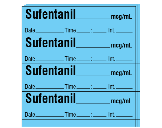 SA-2419-DTI-PK Anesthesia Drug Labels for Syringe Identification - Pack Form
