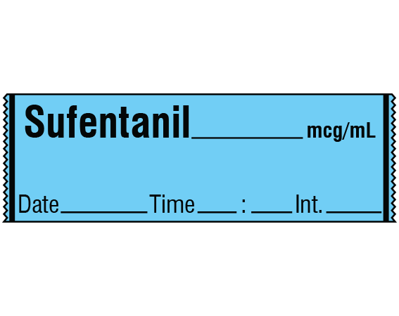 SA-2419-DTI Anesthesia Drug Labels for Syringe Identification - Tape Form
