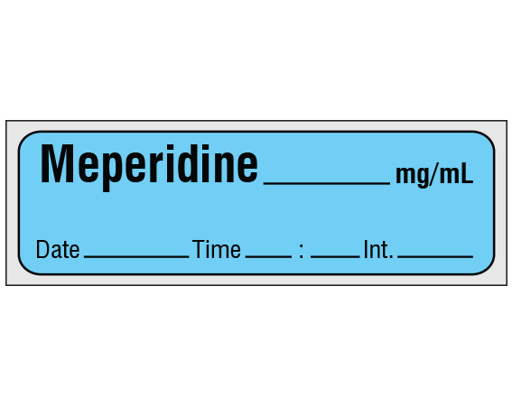 SA-242-DTI-PRE Anesthesia Drug Labels for Syringe Identification - Precut Form