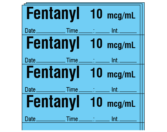 SA-2424-DTI-PK Anesthesia Drug Labels for Syringe Identification - Pack Form