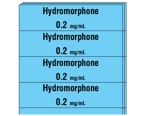 SA-2425-PK Anesthesia Drug Labels for Syringe Identification - Pack Form