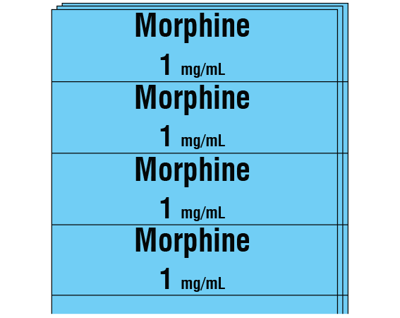 SA-2427-PK Anesthesia Drug Labels for Syringe Identification - Pack Form