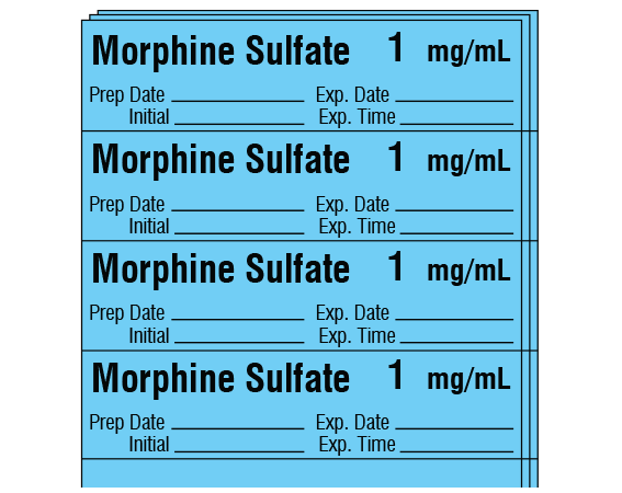 SA-2428-EXP-PK Anesthesia Drug Labels for Syringe Identification - Pack Form