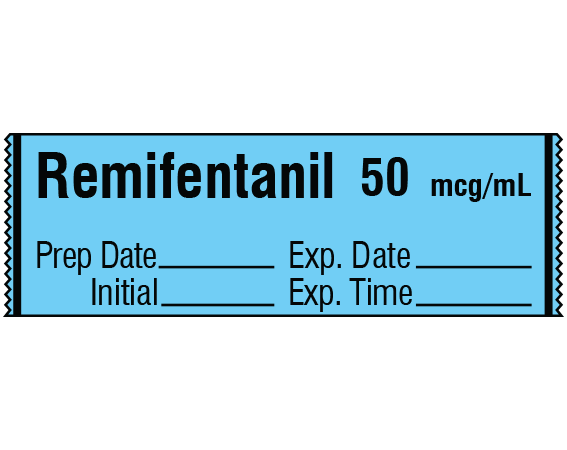 SA-2429-EXP Anesthesia Drug Labels for Syringe Identification - Tape Form