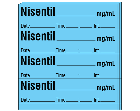 SA-244-DTI-PK Anesthesia Drug Labels for Syringe Identification - Pack Form