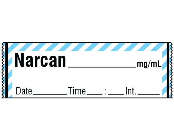 SA-252-DTI Anesthesia Drug Labels for Syringe Identification - Tape Form