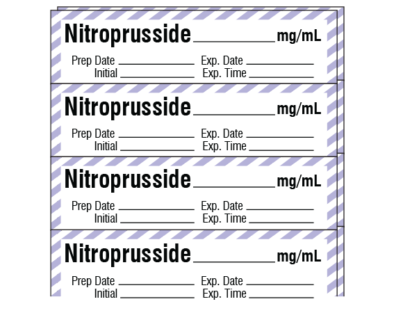 SA-291-EXP-PK Anesthesia Drug Labels for Syringe Identification - Pack Form