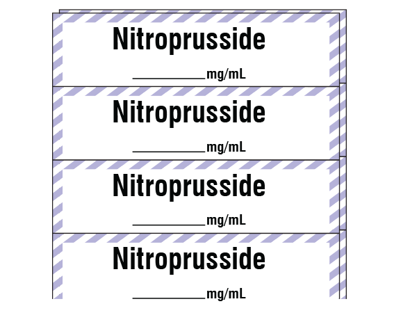SA-291-PK Anesthesia Drug Labels for Syringe Identification - Pack Form