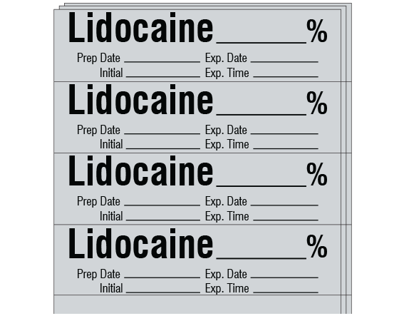 SA-3009-EXP-PK Anesthesia Drug Labels for Syringe Identification - Pack Form