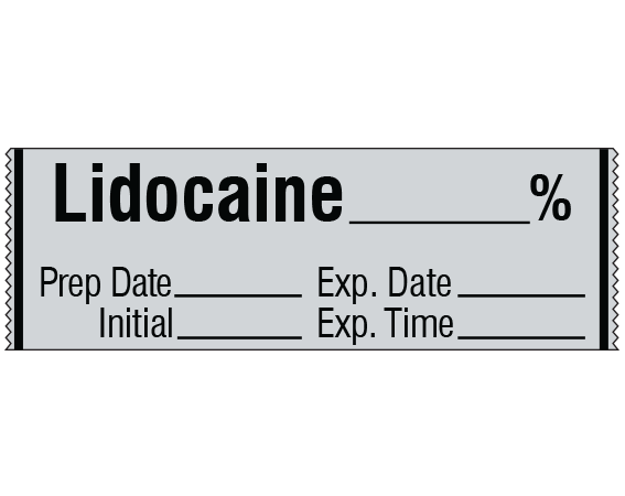SA-3009-EXP Anesthesia Drug Labels for Syringe Identification - Tape Form