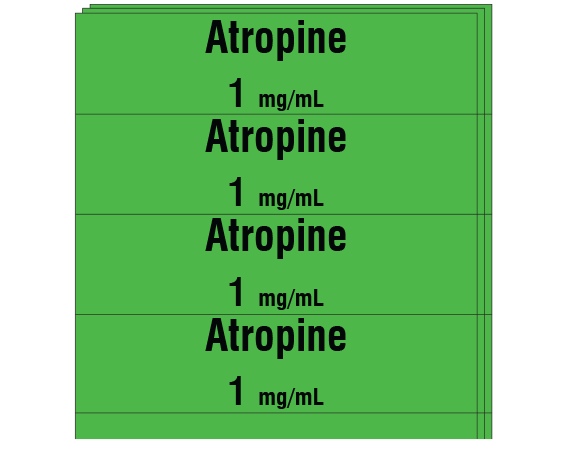 SA-316-PK Anesthesia Drug Labels for Syringe Identification - Pack Form