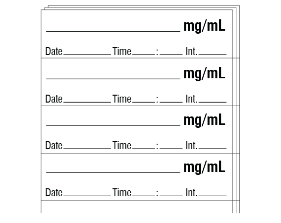 SA-3219-DTI-PK Anesthesia Drug Labels for Syringe Identification - Pack Form