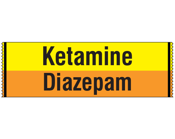 SAV-995 Anesthesia Drug Labels for Veterinary Syringe Identification - Tape Form