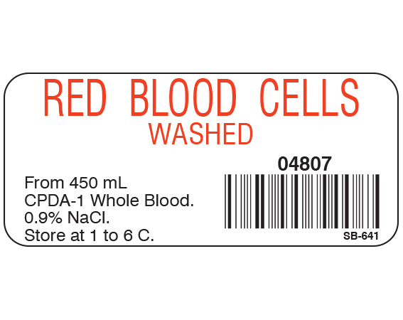 SB-641 Blood Product Labels with Codabar Symbology