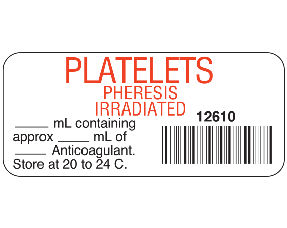 SB-954 Blood Product Labels with Codabar Symbology