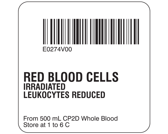 SB128-20-71 Red Blood Cells Product Labels for Compliance with ISBT 128 Standards
