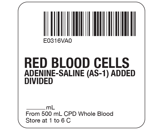 SB128-20D-21A Red Blood Cells Product Labels for Compliance with ISBT 128 Standards