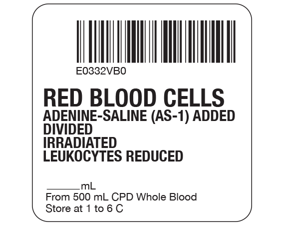 SB128-20D-60B ISBT 128 Red Blood Cell Product Labels