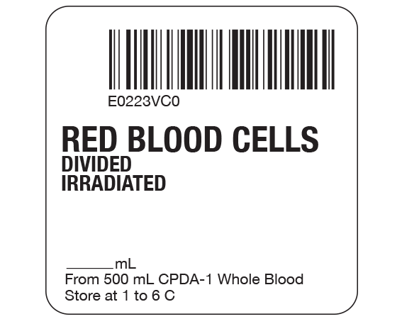 SB128-20D-67C Red Blood Cells Product Labels for Compliance with ISBT 128 Standards
