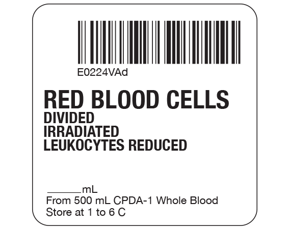 SB128-20D-6AD Red Blood Cells Product Labels for Compliance with ISBT 128 Standards