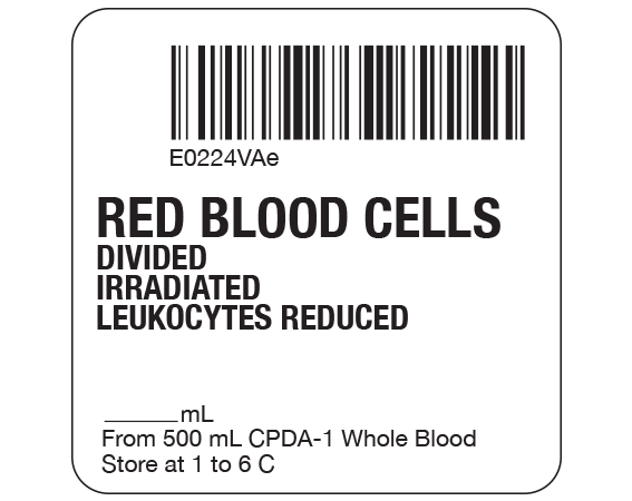 SB128-20D-6AE Red Blood Cells Product Labels for Compliance with ISBT 128 Standards