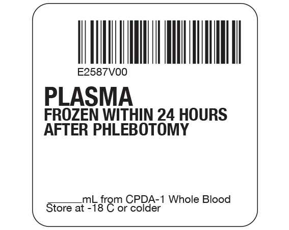 SB128-40-4 Plasma Product Labels for Compliance with ISBT 128 Standards