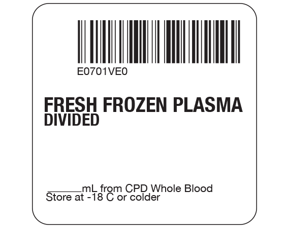 SB128-41D-6E Fresh Frozen Plasma Product Labels for Compliance with ISBT 128 Standards