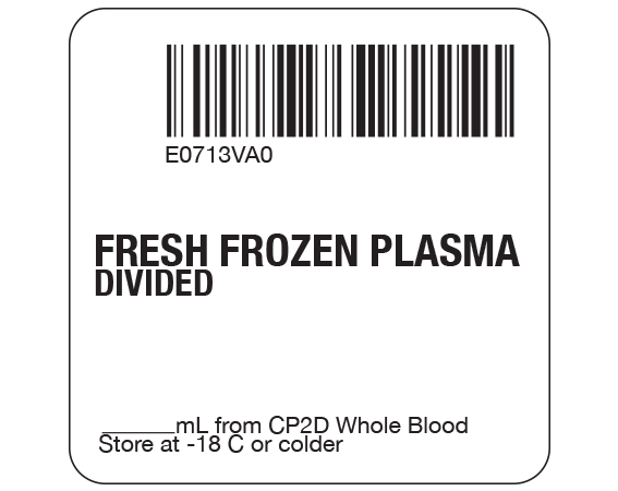 SB128-41D-8A Fresh Frozen Plasma Product Labels for Compliance with ISBT 128 Standards