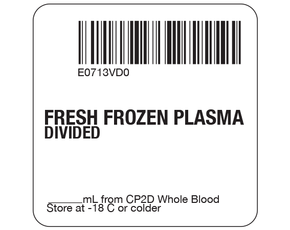 SB128-41D-8D Fresh Frozen Plasma Product Labels for Compliance with ISBT 128 Standards