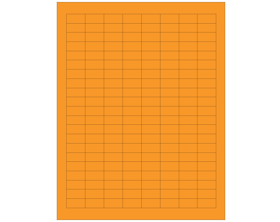 SES-LASER-5 Orange 15/32" x 15/16" Laser Printer Labels for Microscope Slides
