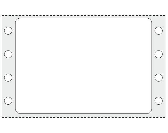 SNO-52 Pinfed Printer Labels for General Purpose Applications