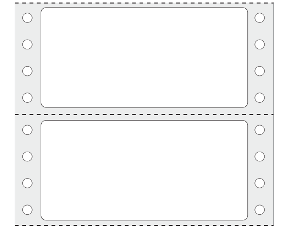 SNO-54 Pinfed Printer Labels for General Purpose Applications
