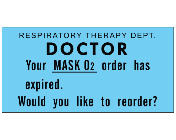 SRT-29 Miscellaneous Labels for Respiratory Therapy