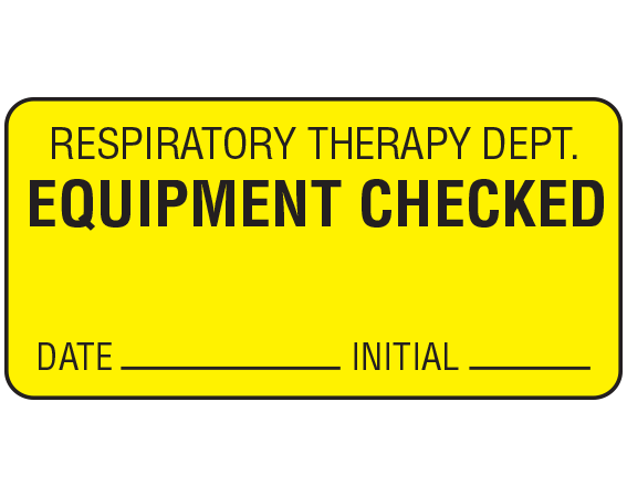 SRT-32 Respiratory Therapy Equipment Labels