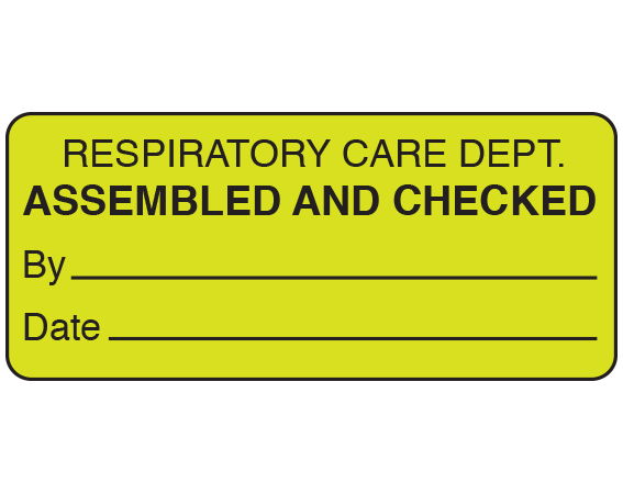 SRT-41 Respiratory Therapy Equipment Labels