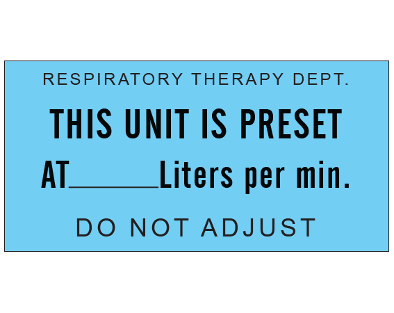 SRT-6 SRT-6 Respiratory / Oxygen Therapy Labels