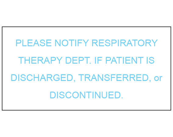 SRT-7 Miscellaneous Labels for Respiratory Therapy