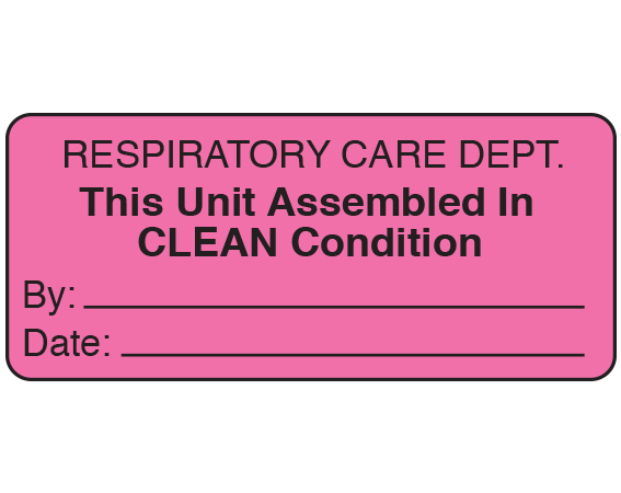 SRT-80 Respiratory / Oxygen Therapy Labels