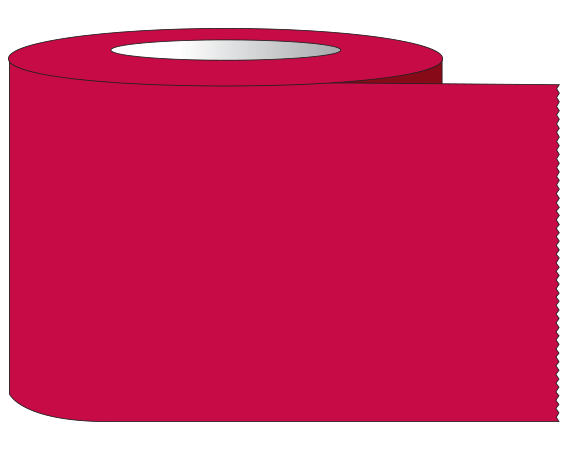 ST-110-21 Dark Red 1-1/2" x 60 YD (2160") Color Coded Multi-Purpose Labeling Tape - 3" Cores