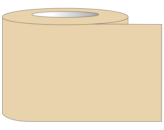 ST-110-8 Tan 1-1/2" x 60 YD (2160") Color Coded Multi-Purpose Labeling Tape - 3" Cores
