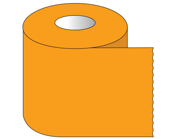 ST-20-28 Fluorescent Orange 2" x 500" Color Coded Multi-Purpose Labeling Tape - 1" Cores