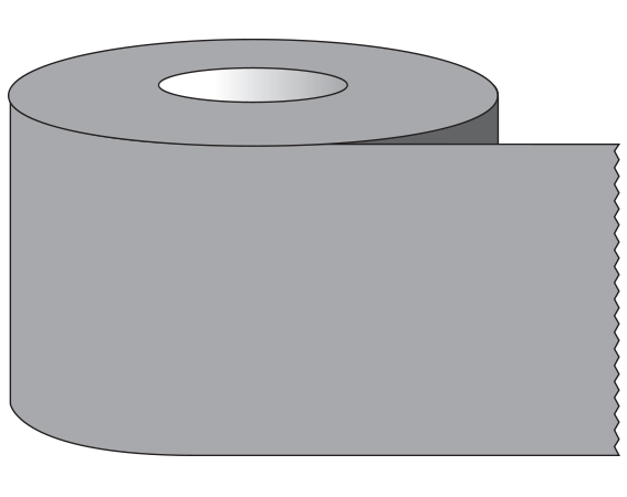 ST-34-19 Silver 3/4" x 500" Color Coded Multi-Purpose Labeling Tape - 1" Cores