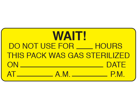 SW-122 Sterilization Warning Labels for Central Service Use