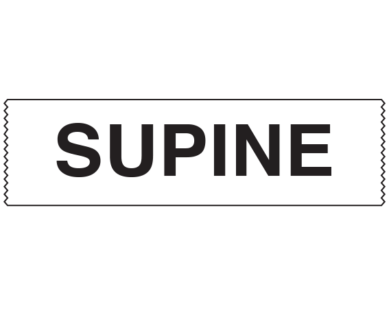SX-50 White 1/2" x 500" X-Ray Position Tape - With Imprint: SUPINE