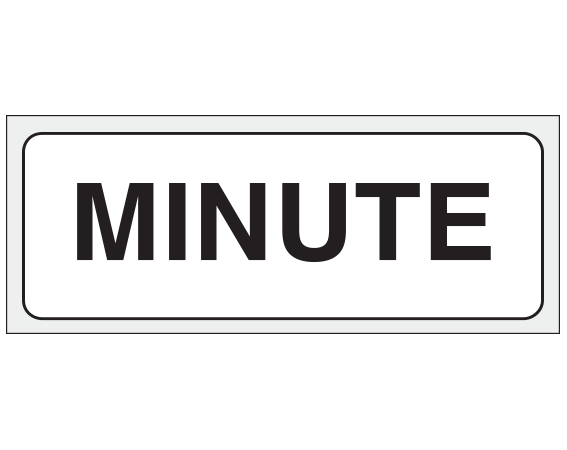 SX-55-PRE White 1/2" x 500" X-Ray Position Labels - With Imprint: MINUTE
